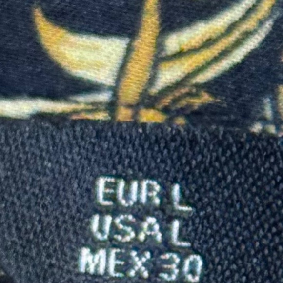 ZARA | Designer Inspo Printed Retro Pattern Button Up Henley Long Sleeve Blouse - Picture 16 of 16